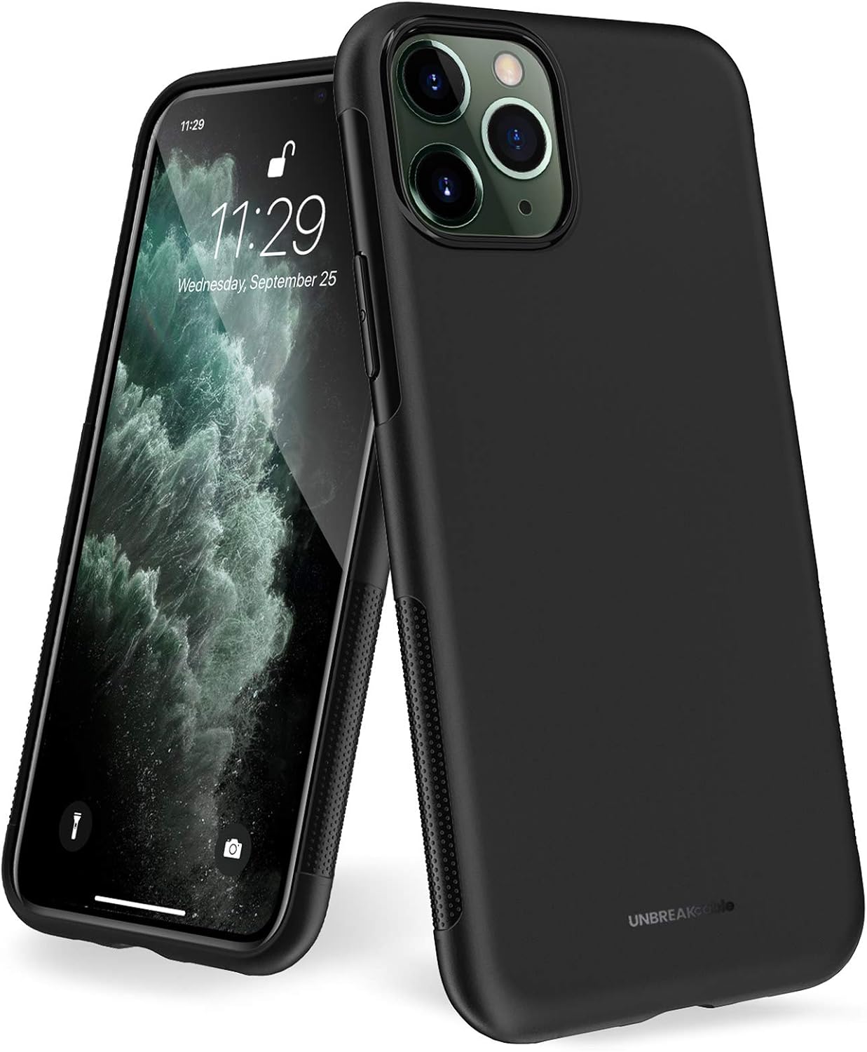 UNBREAKcable Case for iPhone 11 Pro Max 6.5 inches – Soft Frosted TPU Ultra-Slim Stylish Shockproof Protective Phone Case for iPhone 11 Pro Max (2019) [Drop Protection, Non-Slip] – Matte Black
