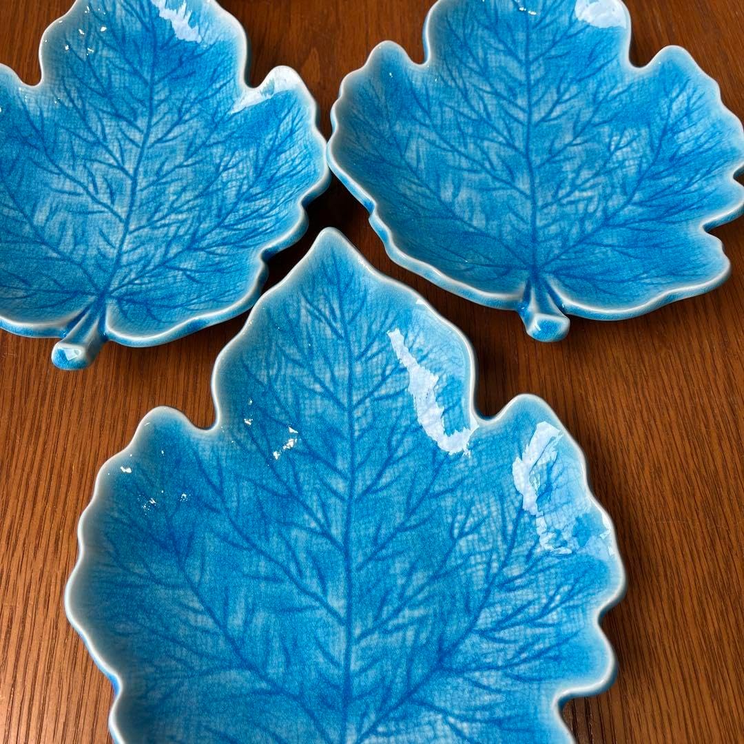 坂倉新兵衛　十五代 萩焼 木の葉皿 6客 木ノ葉向付 共箱 懐石 坂倉新兵衛 十五代 萩焼 木の葉皿 6客 木ノ葉向付 共箱