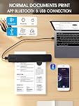 Wireless Portable Printer – Compact Mini Printer for Photos, Documents & Labels, Bluetooth & USB Connectivity, Lightweight Design for Home, Office, and Travel