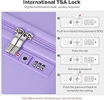 Amazon.com | mixi Carry on Luggage, Suitcase with Spinner Wheels