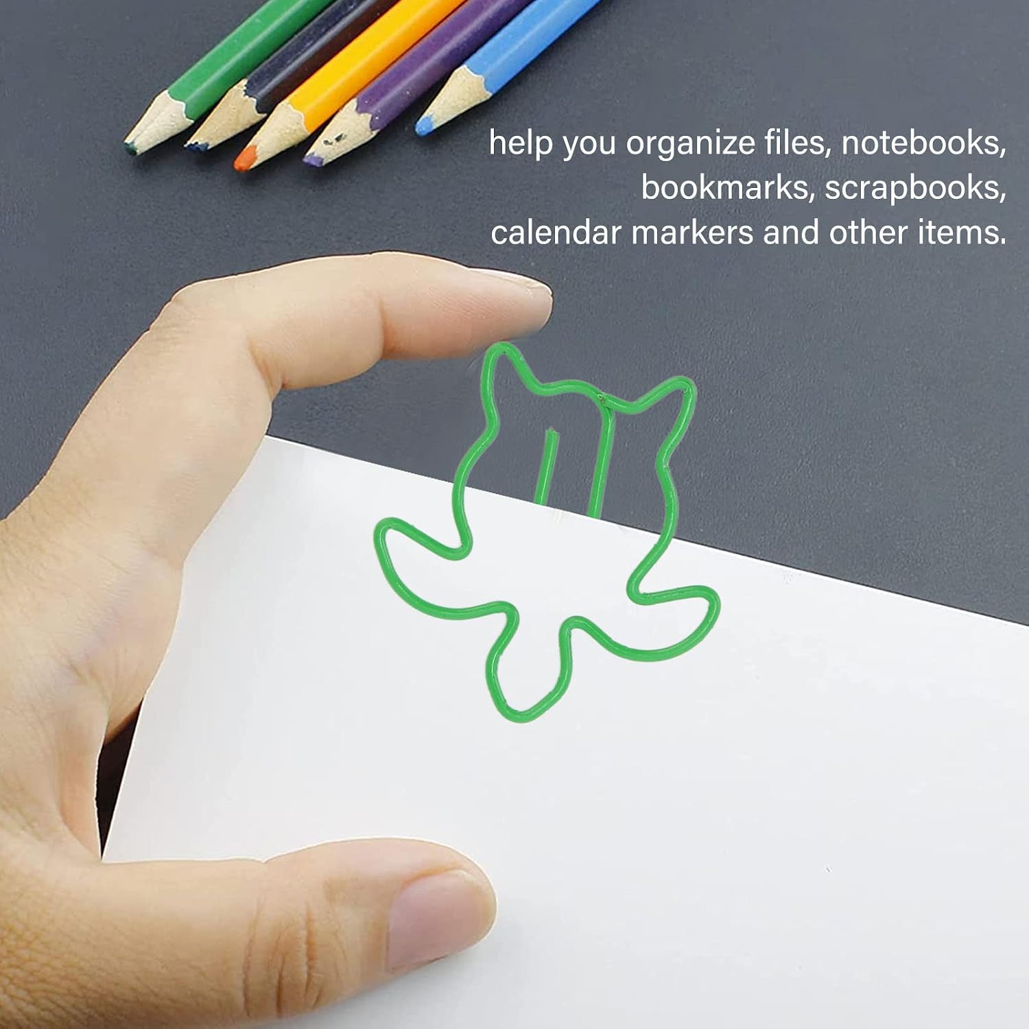 Cute Animal Paper Clips, Bright Electroplated Strong Grip File Organization for Office School Metal Colorful Standard #1 100 Count image 2
