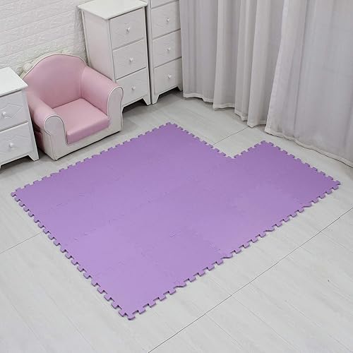 Miniatura 2 de MQIAOHAM - Tapetes de juego de rompecabezas de 18 piezas, tapete de juego suave para bebés, azulejos de espuma entrelazados para niños pequeños