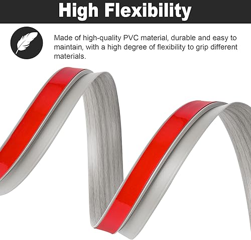 Miniatura 4 de Tira de transición para suelo de alfombra de 10 pies, tira autoadhesiva para borde de suelo, cubierta de umbral de PVC para puerta, tira divisora de