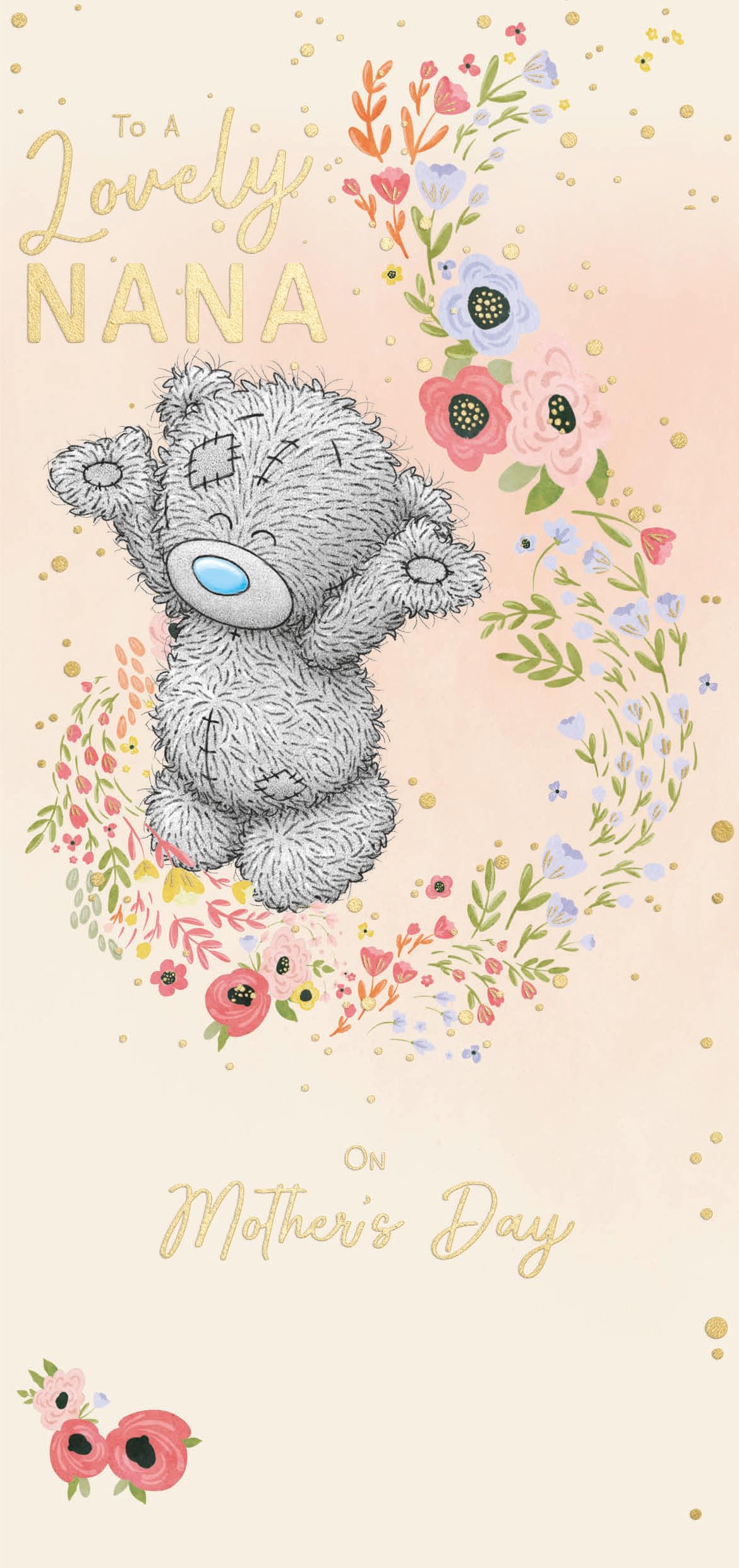 Me to You Tatty Teddy 'Lovely Nana' Mother's Day Card 4 x 8" - Official Collection