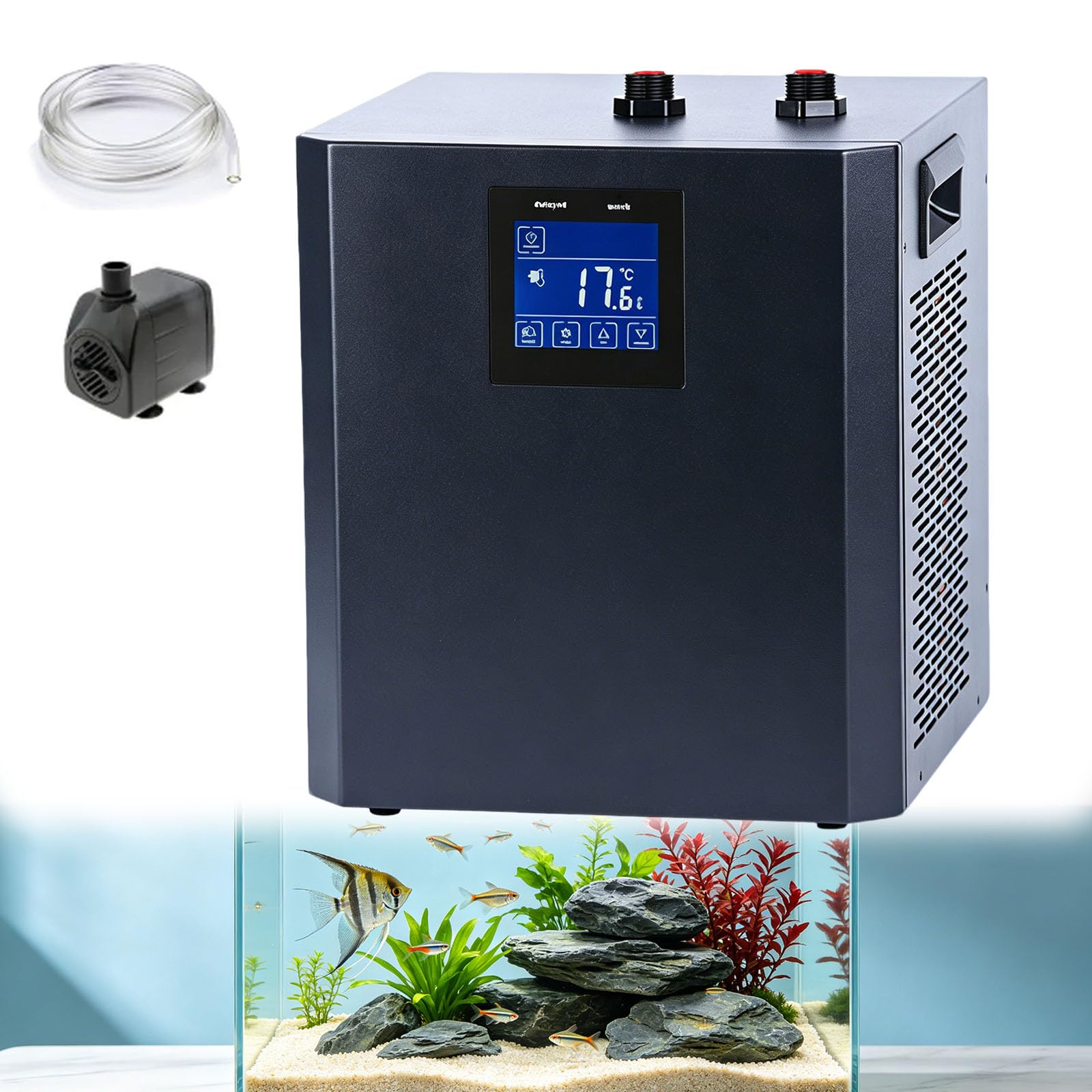 300L Aquarium Tank Chiller, Hydroponic Water Chiller with Touch Screen 110V