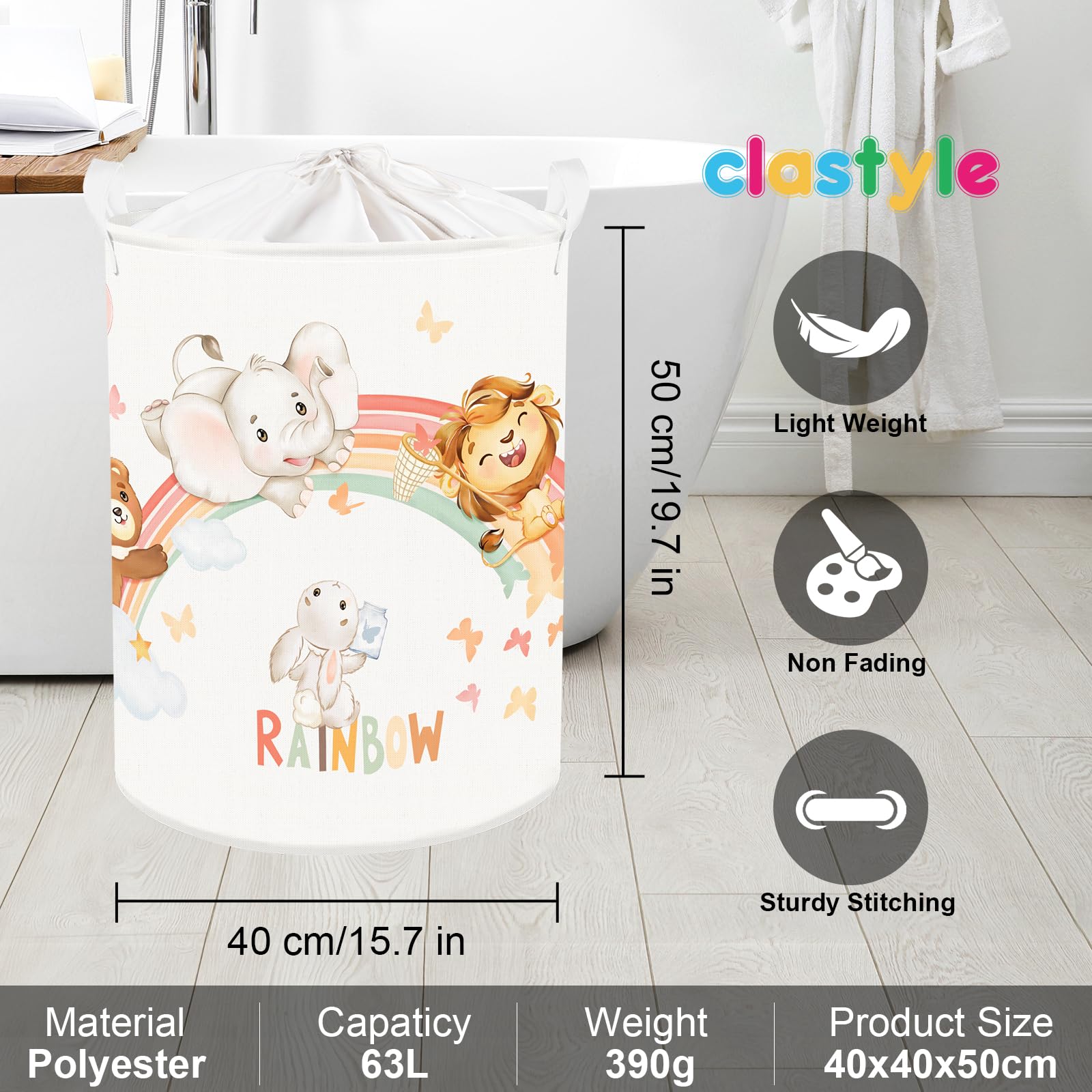 Panier A Linge, Panier Bébé, Corbeilles À Linge, Paniers De Rangement Ronds, Pliant Animal