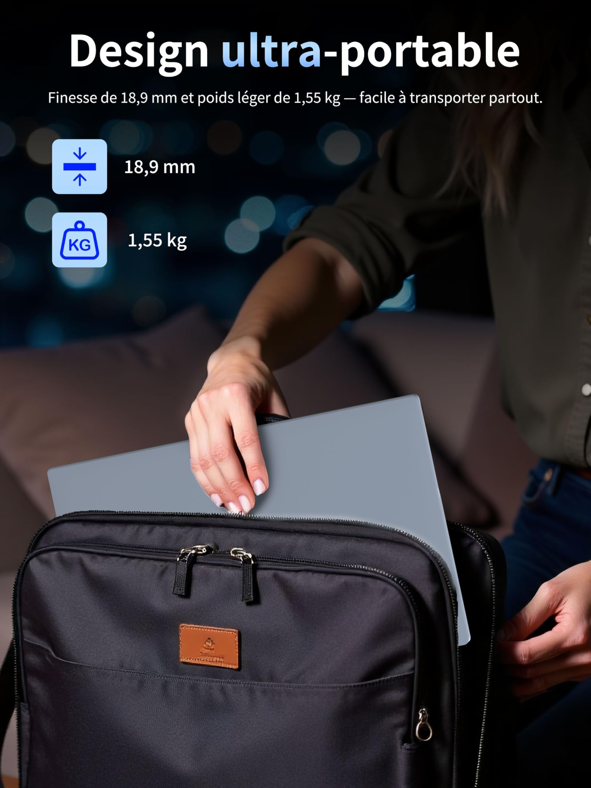 Amita PC Portable 15,6" FHD, Ryzen 5 3500U (Jusqu’à 3,7 GHz), Quad-Core, 16 Go RAM, SSD Ordinateur Portable Léger avec Touchpad Innovant & Webcam avec Interrupteur de Confidentialité, (450, Go)