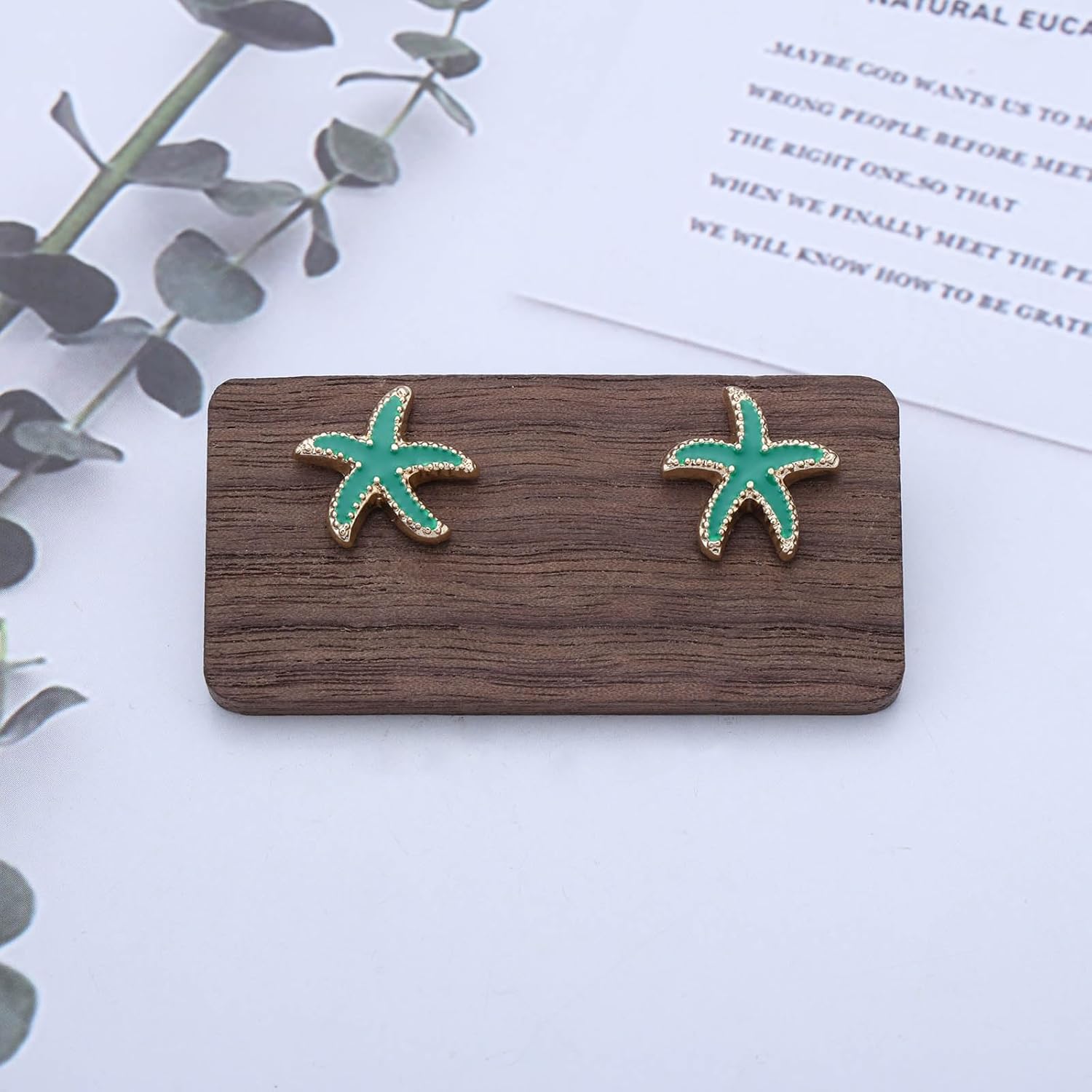 Andelaisi Boho Starfish Earrings Vintage Starfish Studs Earrings Small Sea Stars Earring Minimalist Summered Beach Earring for Women(Orange) - Image 6