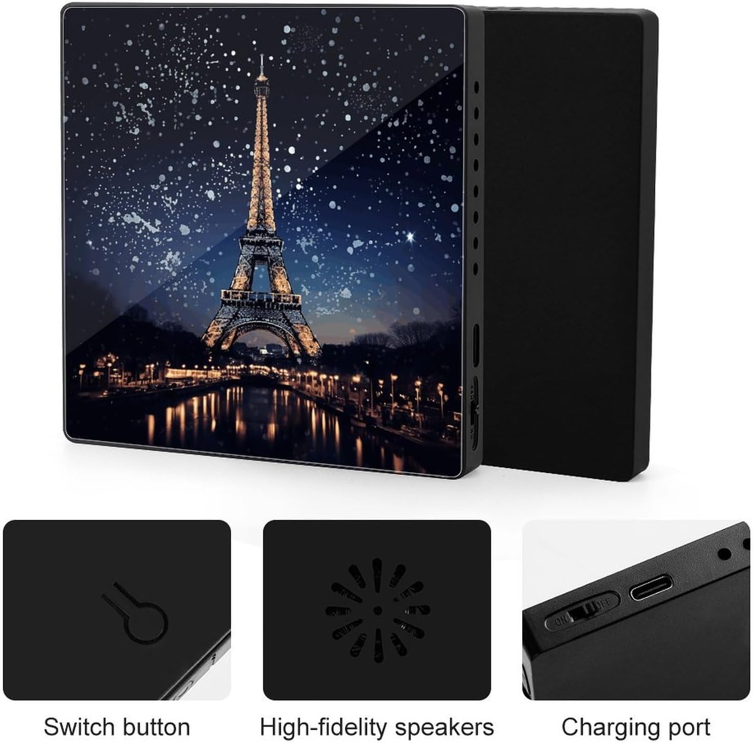 Music Fridge Magnet, Acrylic Magnetic Bluetooth Speaker MP3 Player image 4