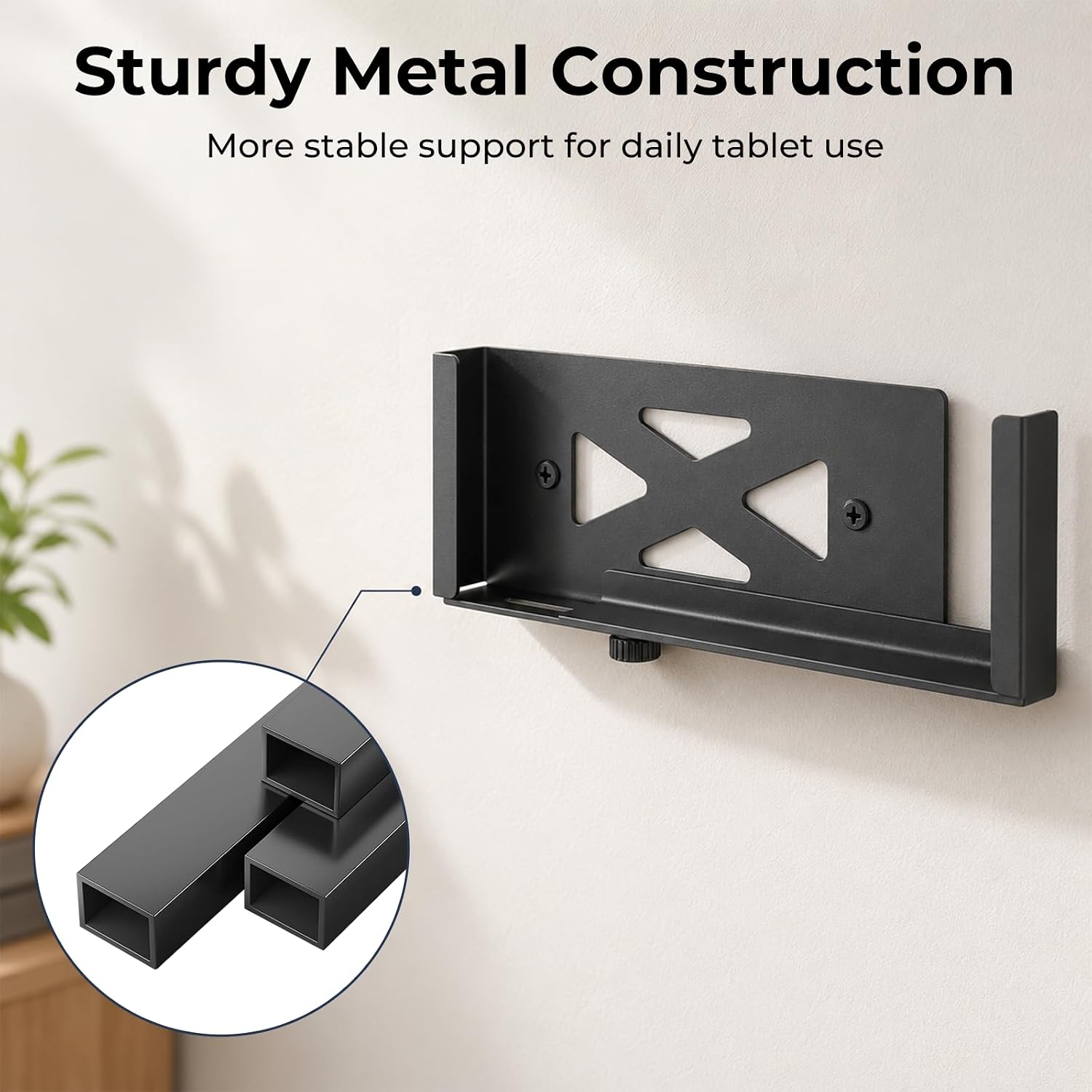 Universal Tablet Wall Mount for 7-13 Inch Tablets, Steel Adjustable Length Wall Mount Bracket for iPad Air/Mini/Pro, Samsung Galaxy Tab and More Tablets, Includes All Mounting Screws image 5