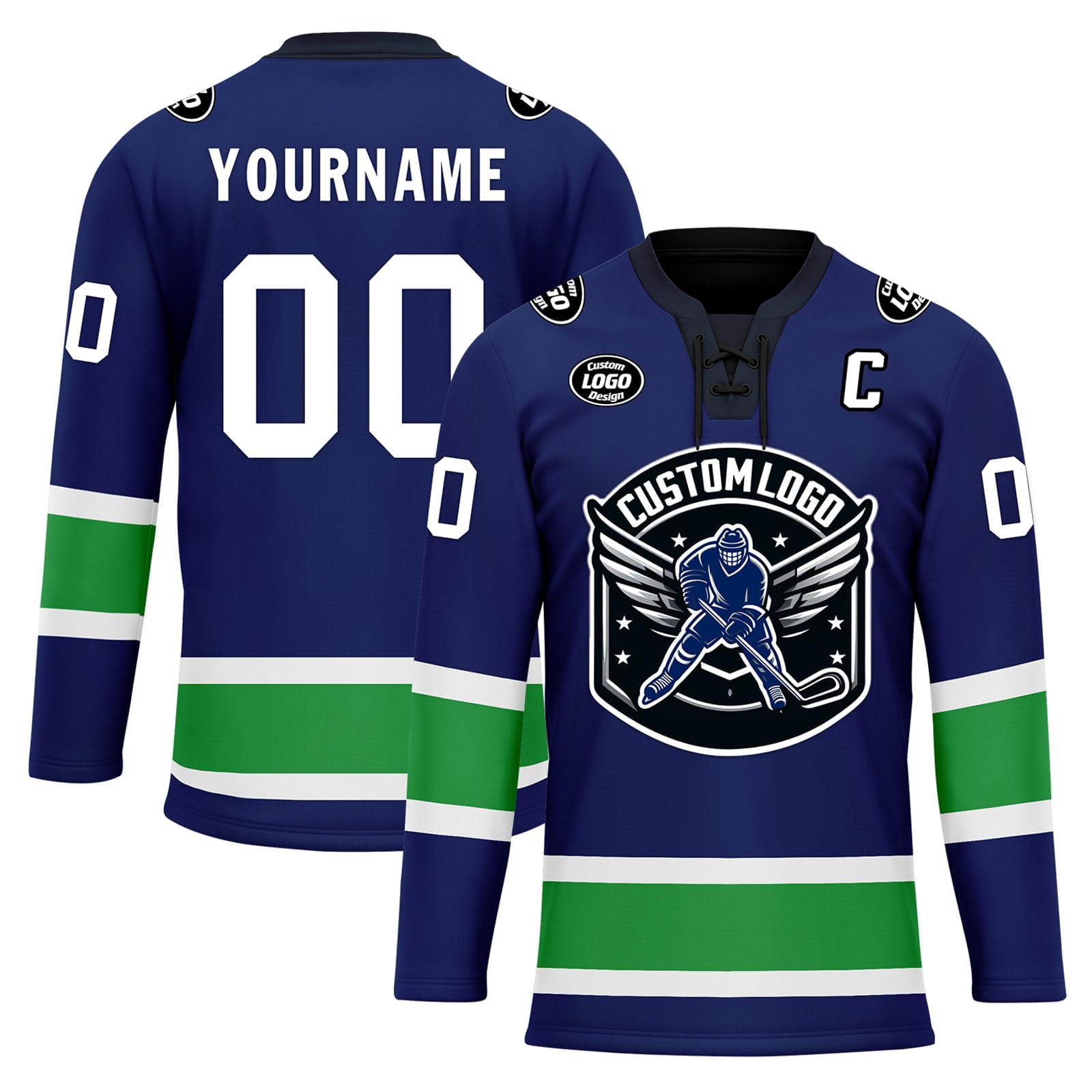 Custom Ice Hockey Jersey for Men Women Youth, Personalized Team Name Number Logo Practice Training Team Uniform