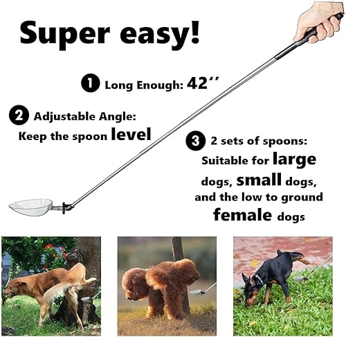 Miniatura 2 de Colector de orina para perros y gatos, receptor de muestras de orina de perro con mango telescópico para suministros veterinarios, el palo de orina