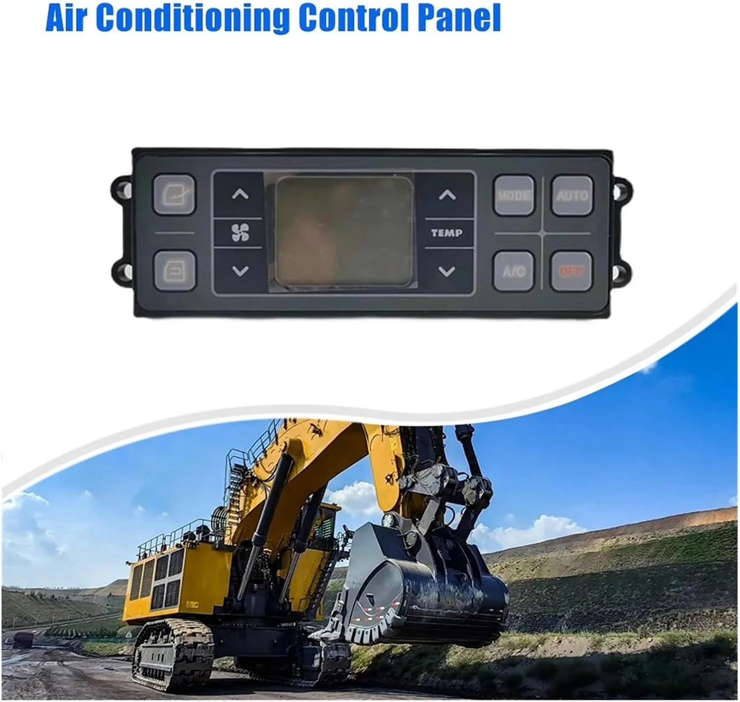 11Q6-90370 Car Air Conditioning Control Panel Compatible with Hyundai Excavator R110/130/150/215/225-9 R300LC-9S R335LC-9 Buttons