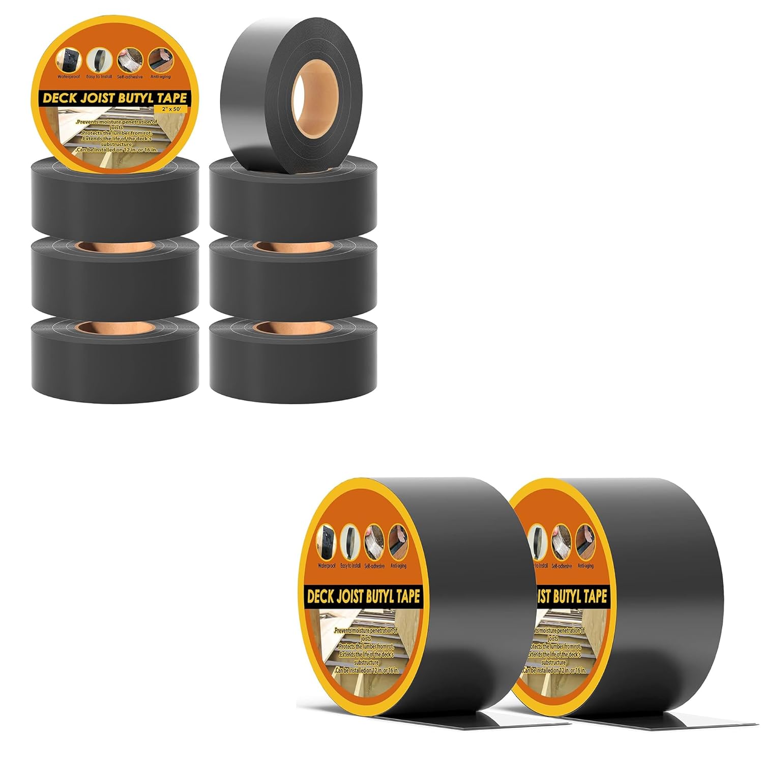 8 Pack 2" x 50' Joist Tape & 2 Pack 3" x 50' Joist Tape
