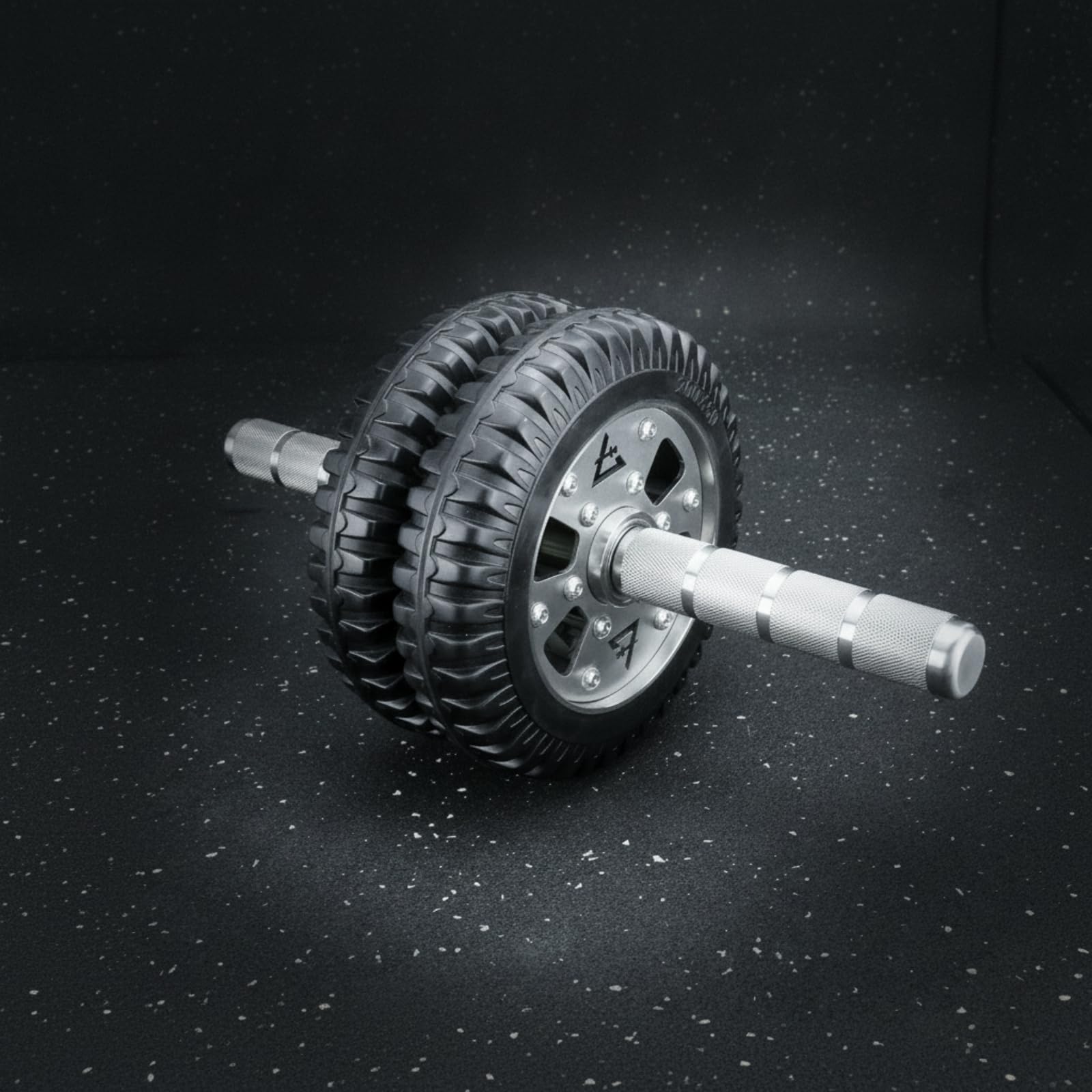 Ruota Addominali Fitness Rullo Addominale Roller Palestra Attrezzo Core Resistenza Acciaio 304 Presa Sicura Antiscivolo Rotolamento Morbido Adatta a, 200mm, Ruota Lunga