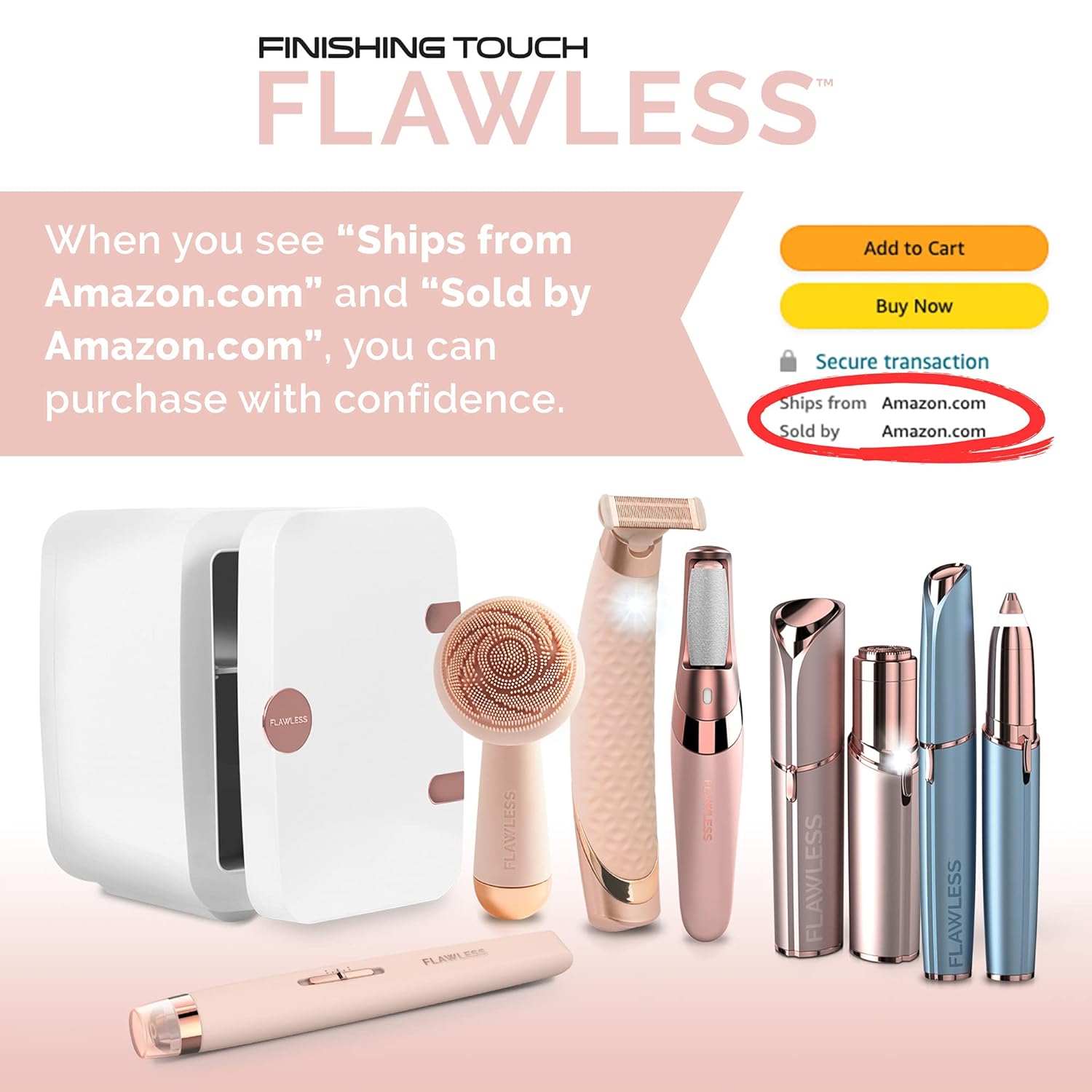 Buy Finishing Touch Flawless Nu Razor Replacement Blade, Rose Gold