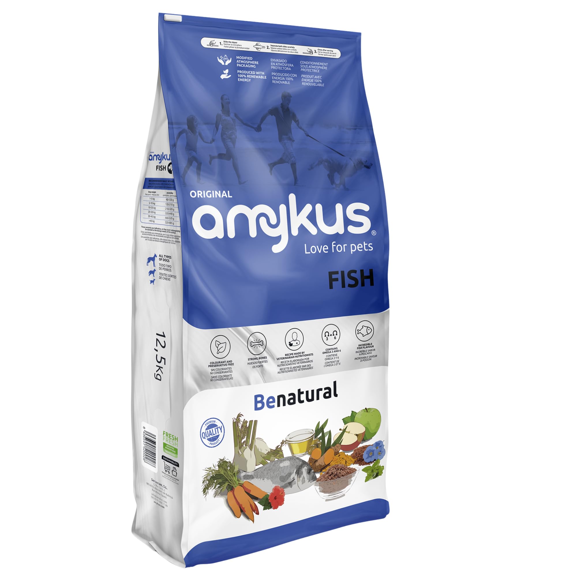 Original Fish 12,5 kg Pienso de Pescado con Salmón para Perros Adultos | Altamente Digestible |Alimento Seco