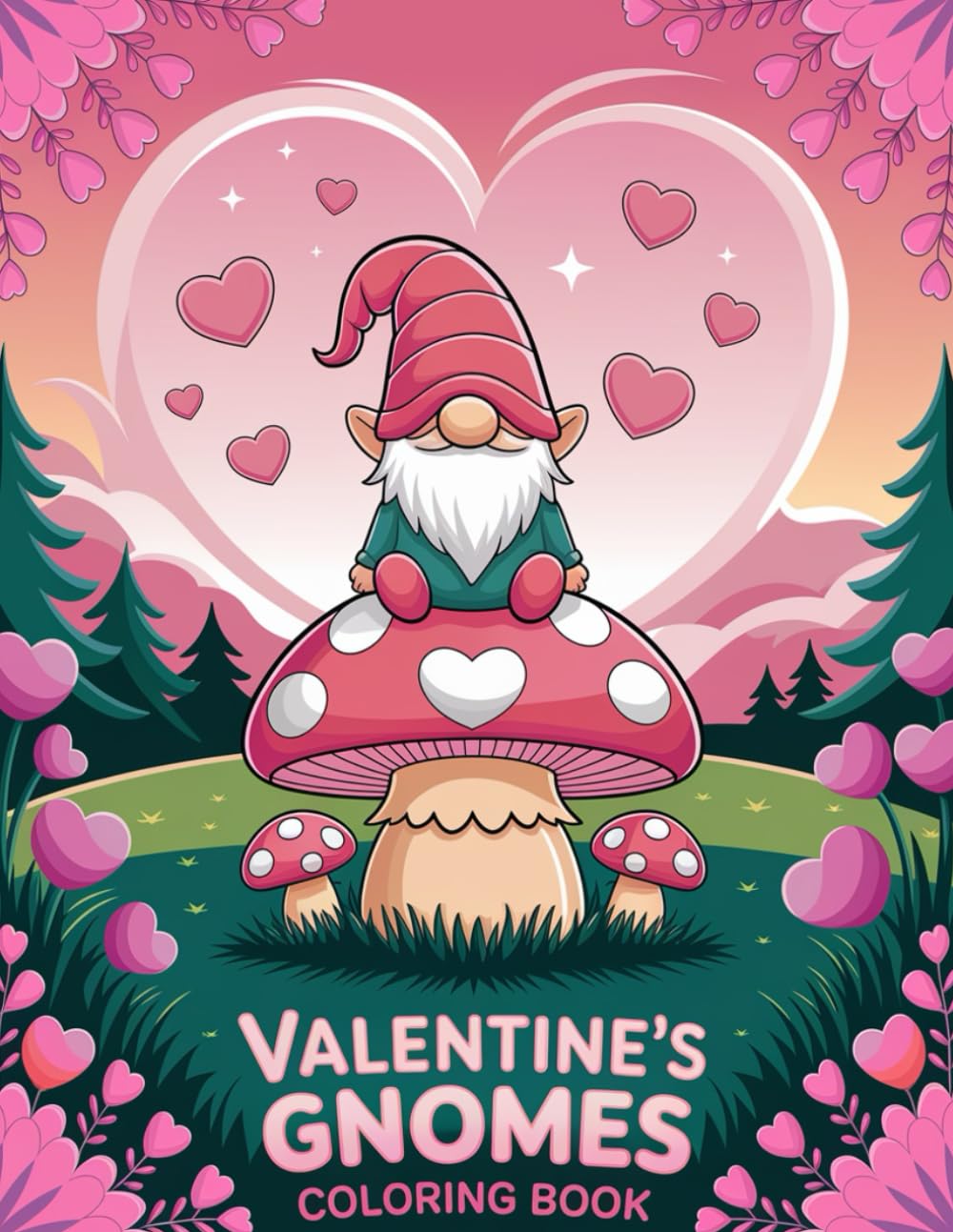 Valentine's Gnomes Coloring Book (Cute, Cozy, Bold & Easy Gnomes for Stress-Free Coloring)