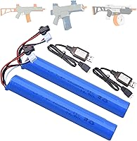 Vista 7 de Pistola de bolas de gel de agua de 7.4 V, 2000 mAh, batería recargable con cable de carga, Airsoft, batería compatible con SRB400, SRB-400 SUB