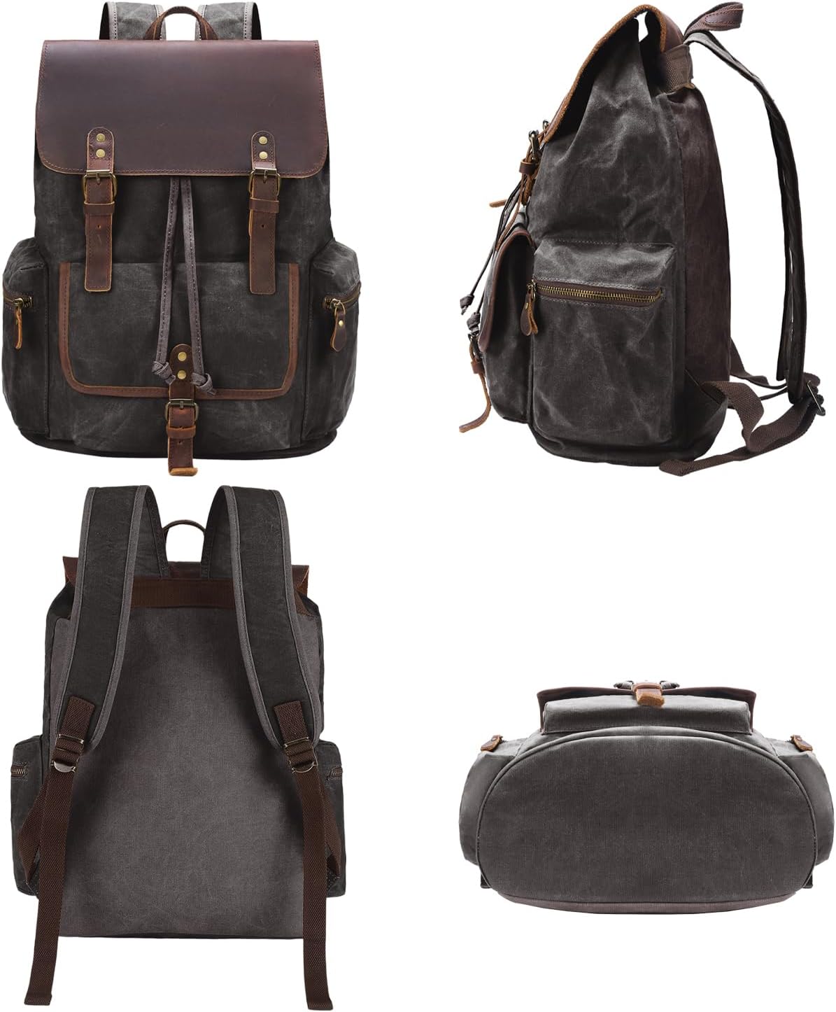 Vintage Waxed Canvas Backpack