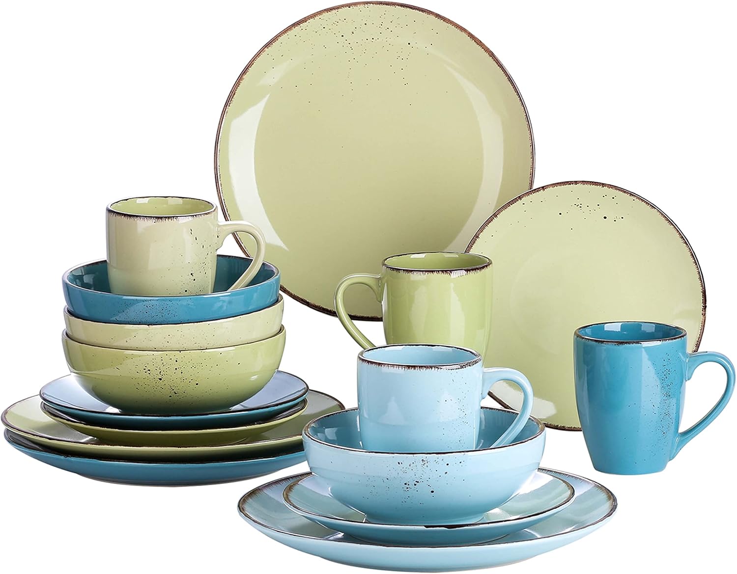 Service De Table Vancasso Navia - 16 Pièces Pour 4 Personnes | Assiettes Modernes Micro-ondables