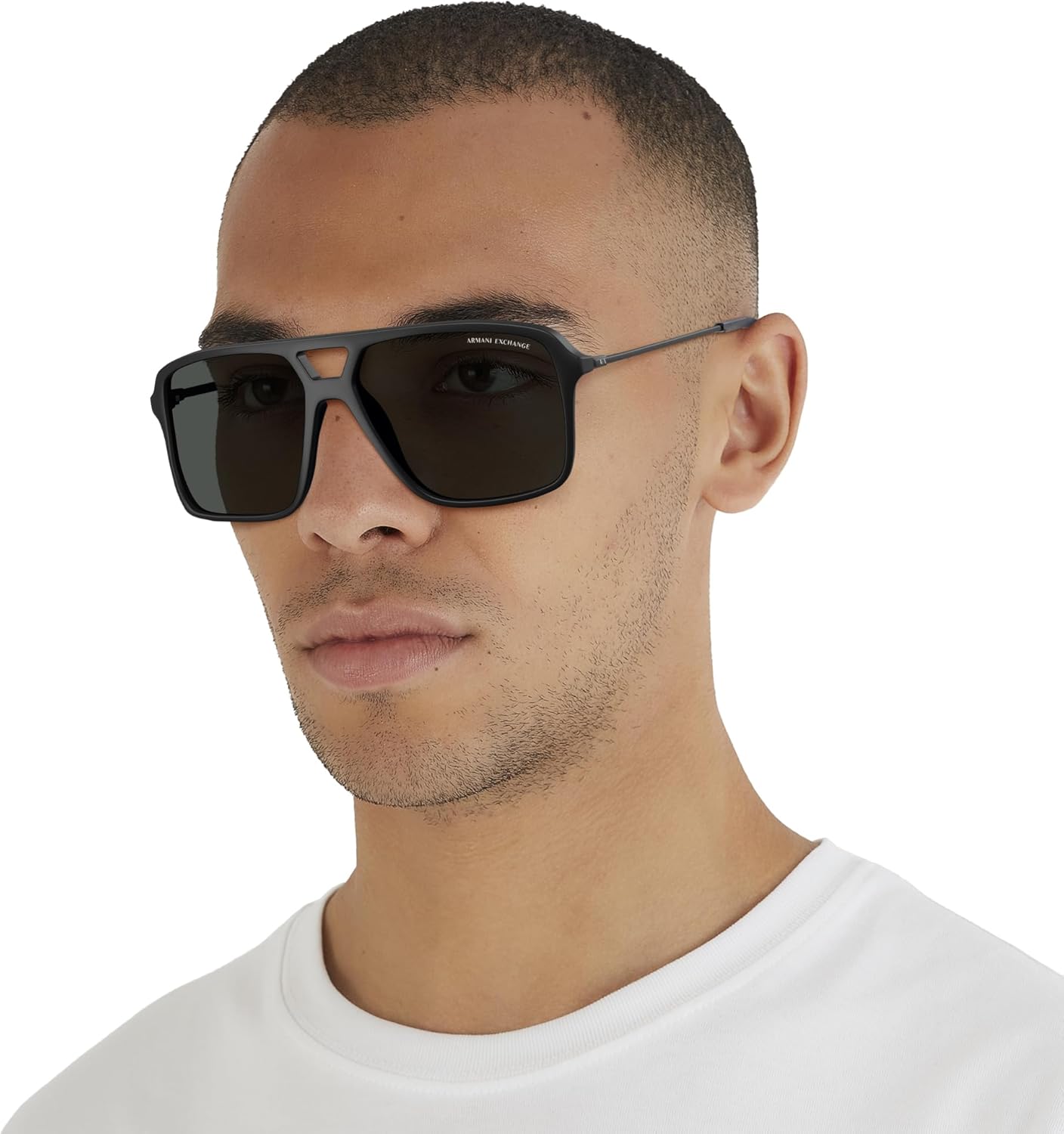 Armani Exchange mens Ax4150su Universal Fit Aviator Sunglasses
