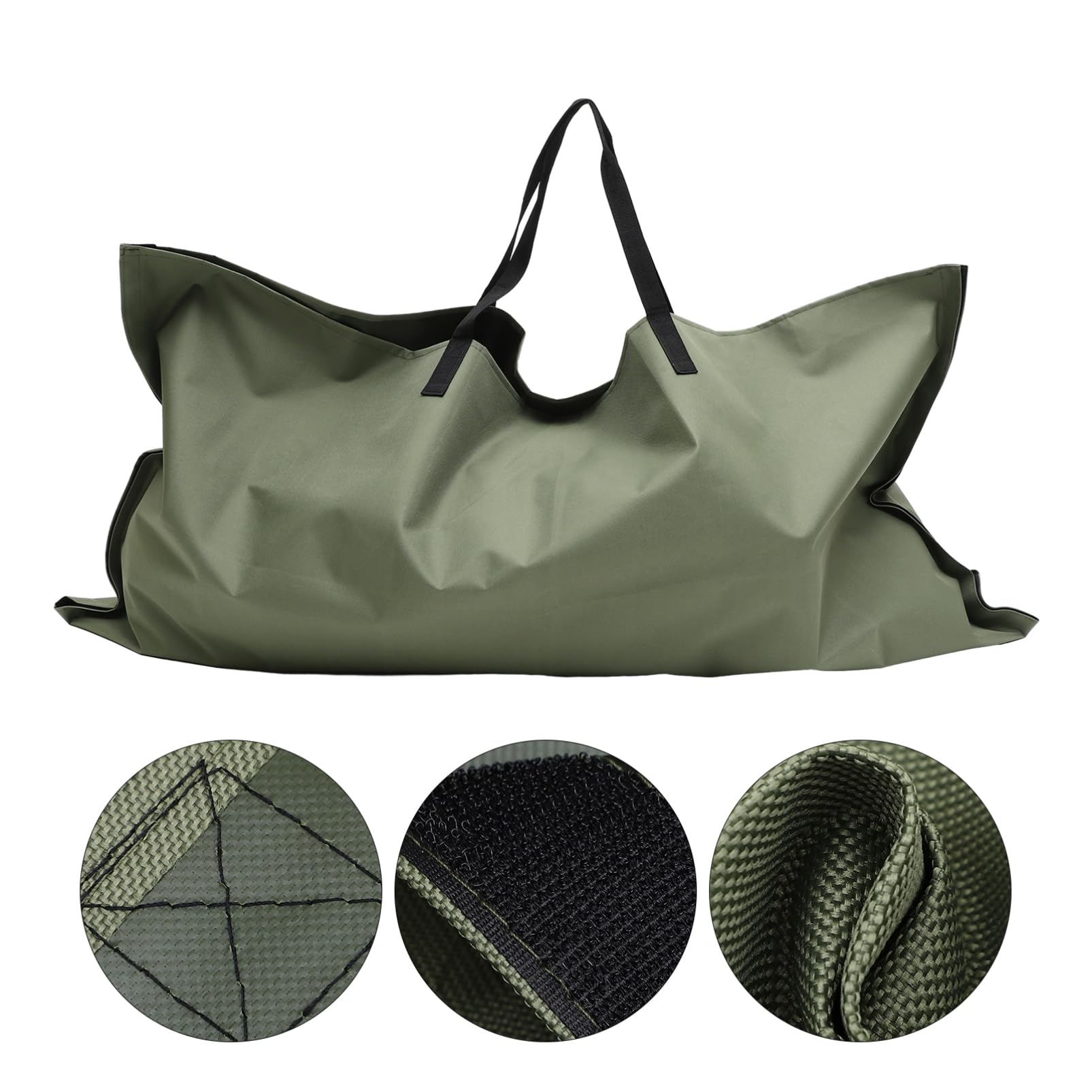 Happyyami Telo Da Giardino Contenitore Per Immondizia Sacco Per Immondizia Lascia Borsa Per Raccolta Erbacce Borsa Di Stoccaggio Portatile Secchio Bidoni Della Spazzatura Green Panno Oxford