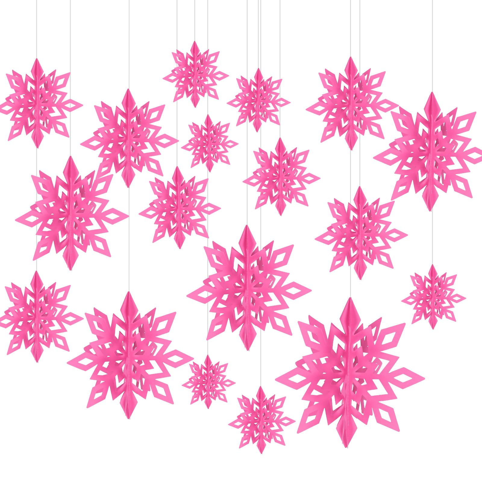 Décoration murale Noël papier rose Whaline pour une fête originale