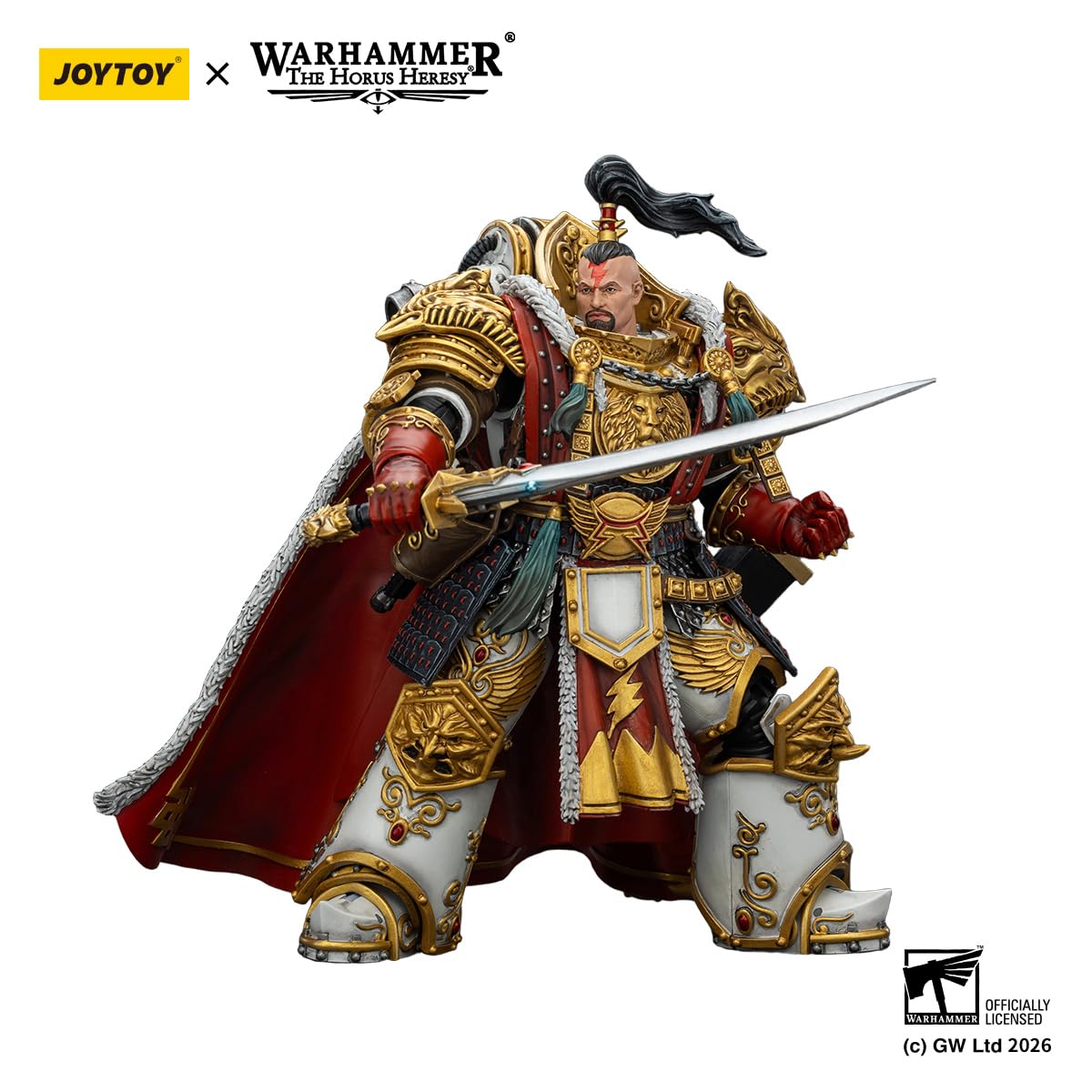 JOYTOY Warhammer 40K figurki akcji 1/18 białe blizny Jaghatai Khan Primarcha V Legionu prezenty urodzinowe model kolekcjonerski Warhammer miniatury