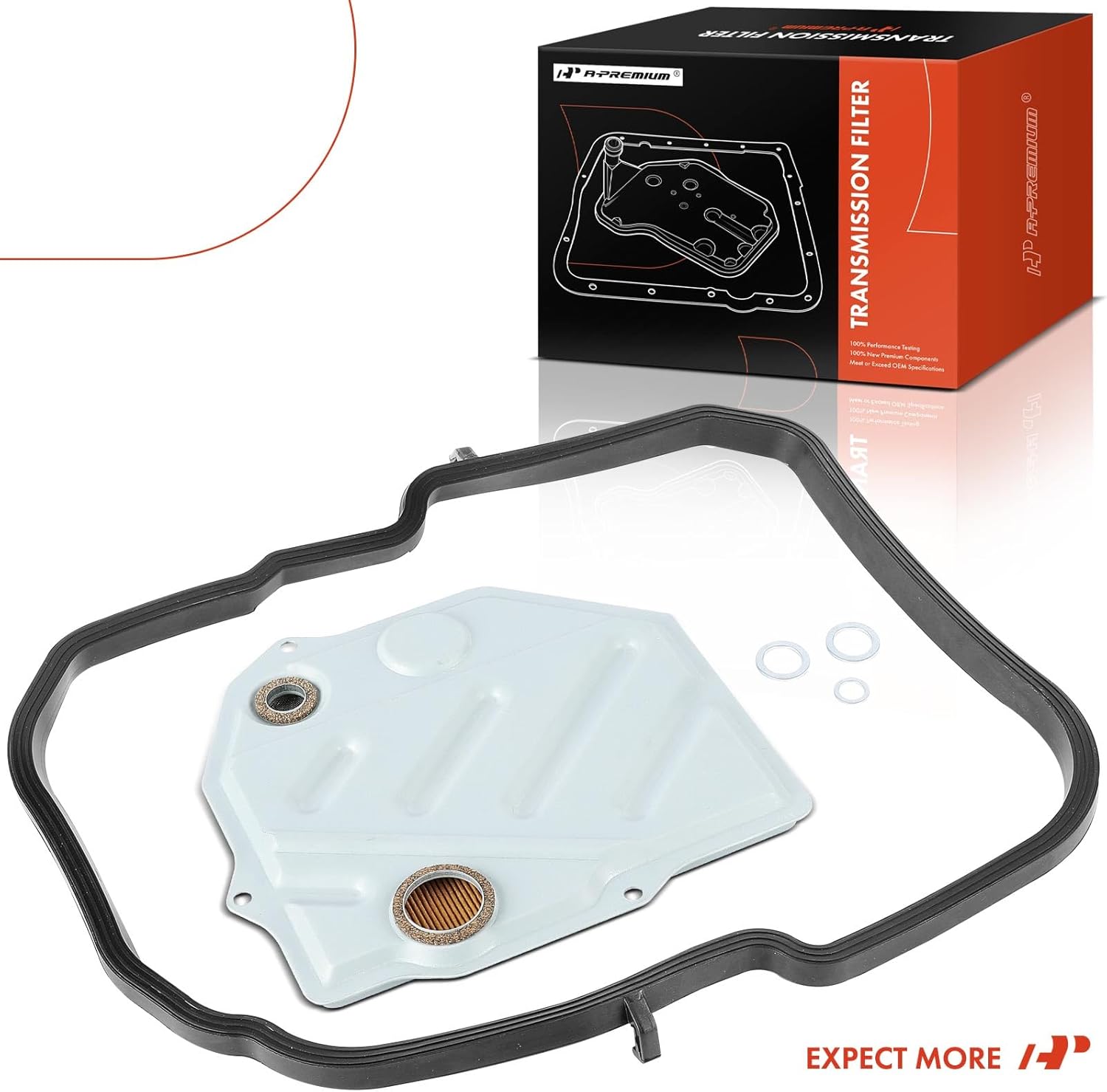 A-Premium Automatic Transmission Fluid Filter with Pan Gasket, Compatible with Mercedes-Benz C220 C280 1994-1996, E300 1995-1996, 190D 1984-1989, 190E, 260E, 300CD, 300D, 300E, 300SD, 300TD, 300TE