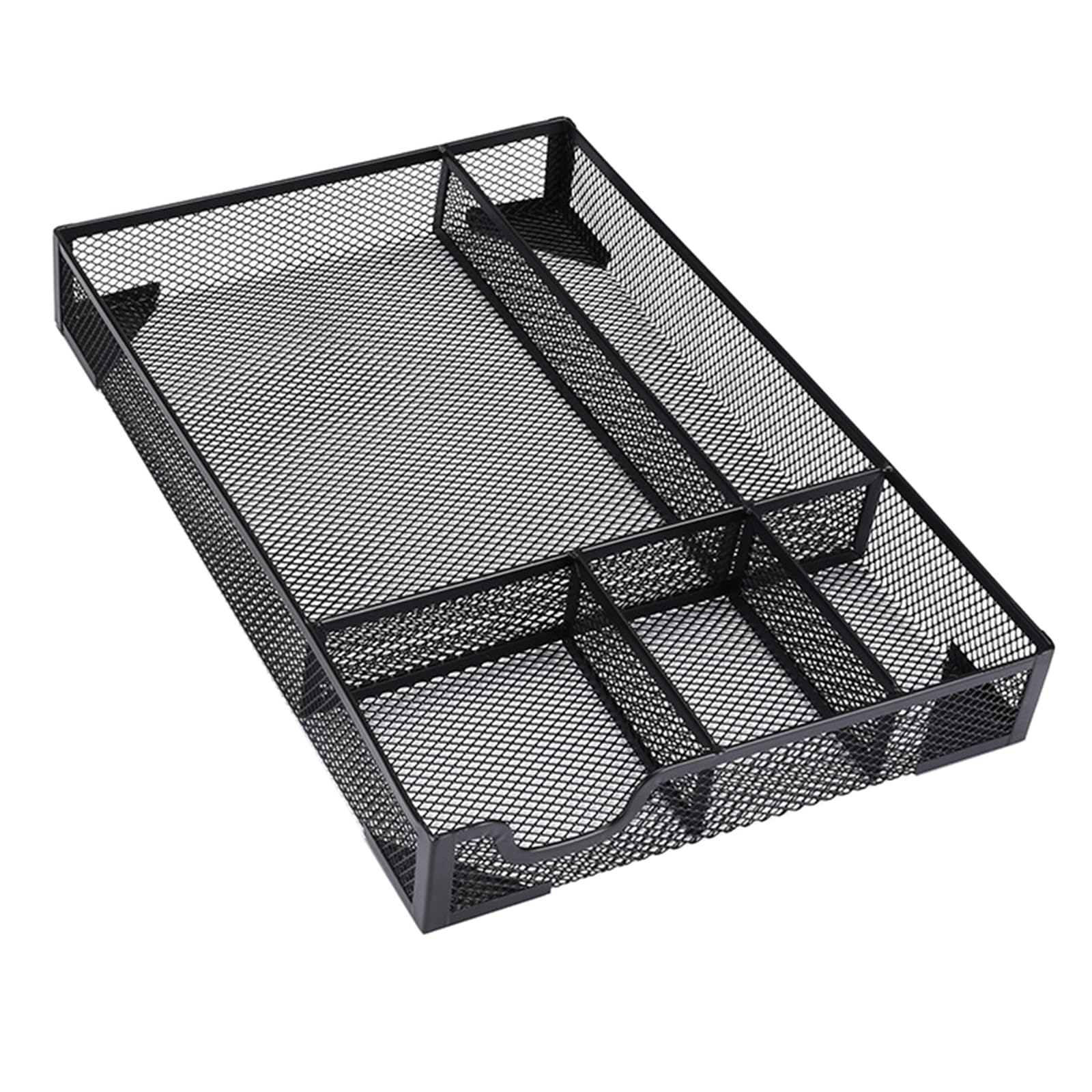 Xinsheinelry Modern Wire Net Desk Planner with Multiple Section Plan for Pencils Utensils Home Storage Permanent Metal Planner for Writing Materials