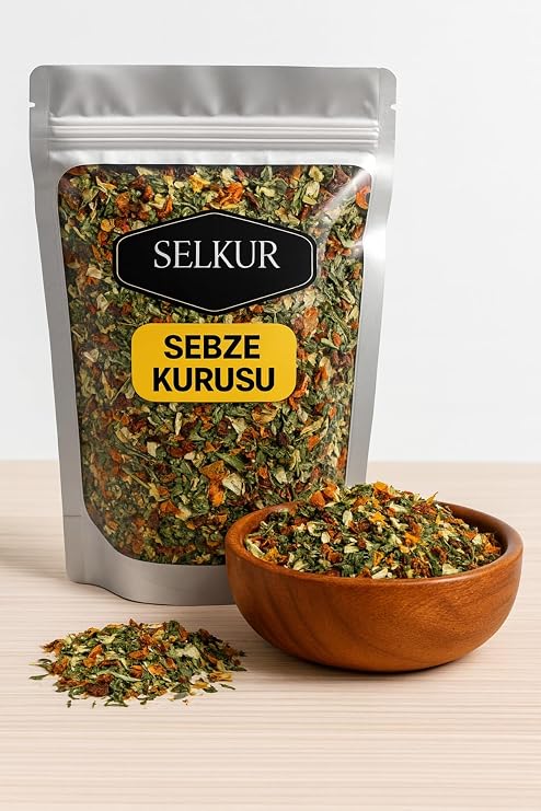 SELKUR Sebze Kurusu 500GR(Maydanoz, Domates, Soğan, Havuç, Kapyabiber)