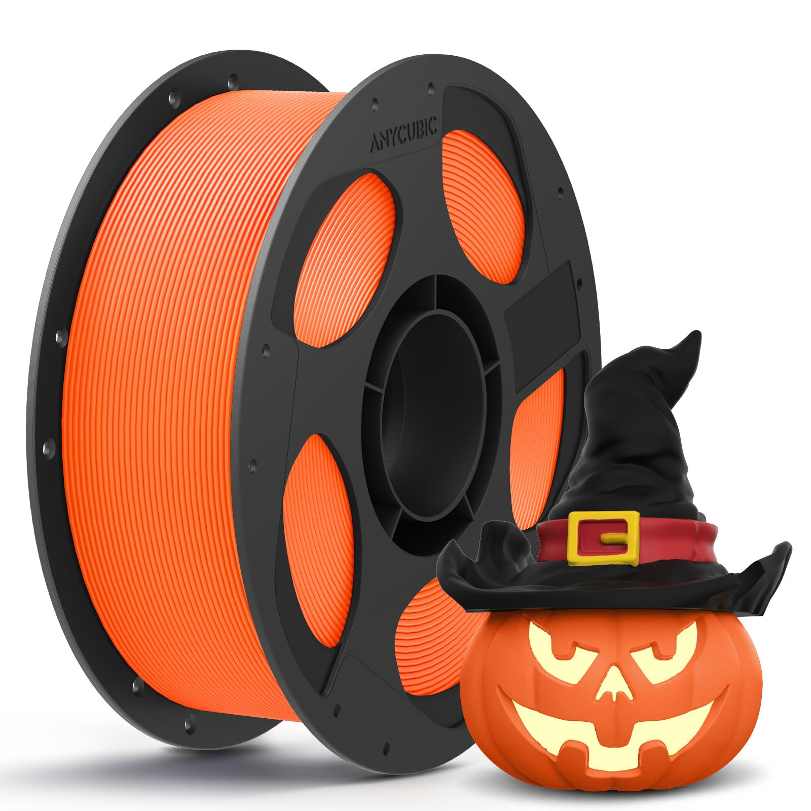 ANYCUBIC PLA Filament 1,75mm, Refill PLA und Spool Kit, 3D Drucker Filament PLA, Vakuumverpackung, Intelligente Identifikation, 1KG Orange