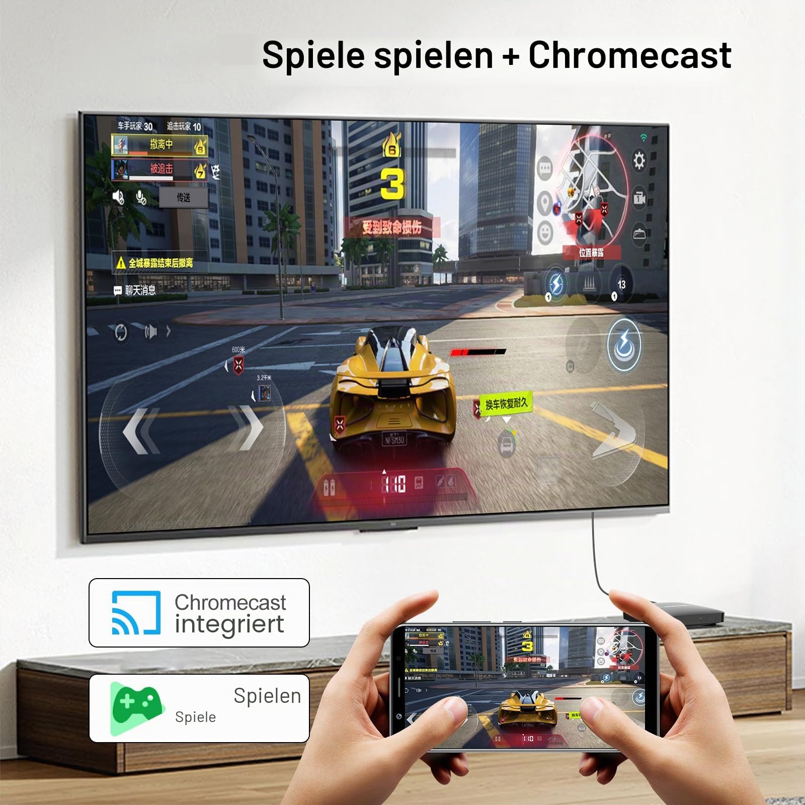 Android 14.0 TV Box 64bit 2GB RAM 16GB ROM Amlogic S905L3 100M Ethernet WiFi6 Dual-WiFi 2.4G/5G 4K BT5.x USB TV Box