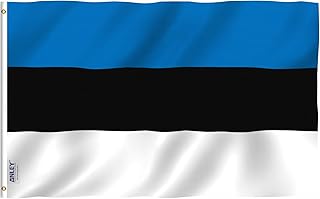 ANLEY Fly Breeze 3x5 Feet Estonia Flag - Vivid Color and UV Fade Resistant - Canvas Header and Double Stitched - Republic of Estonia Flags Polyester with Brass Grommets 3 X 5 FT