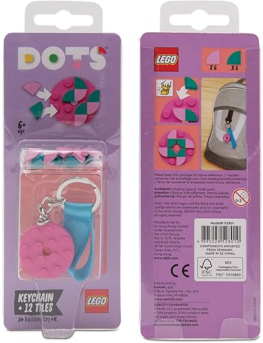 Miniatura 4 de Llavero LEGO DOTS, kit de manualidades para niños, es un gran regalo de cumpleaños para niños que aman los juguetes creativos y juegos de