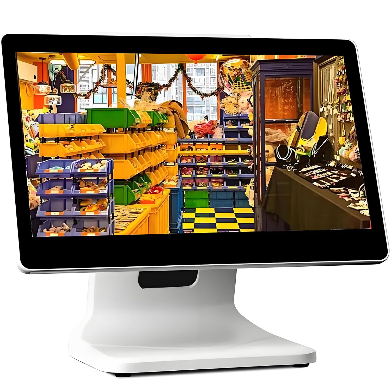 TPV con Pantalla táctil de 15,6 Pulgadas, Caja registradora Inteligente con Pantalla táctil, Sistemas operativo Windows 10, Ideal para restaurantes y Negocios