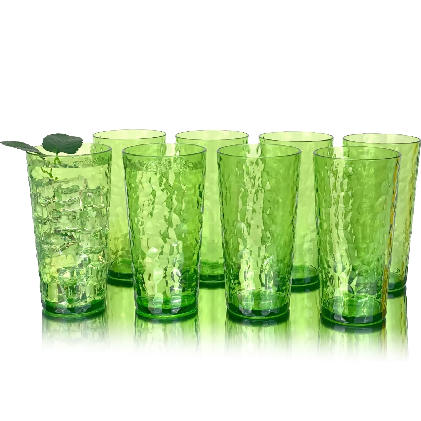 Vasos de plástico de 24 onzas duraderos, tazas acrílicas reutilizables y resistentes a los golpes