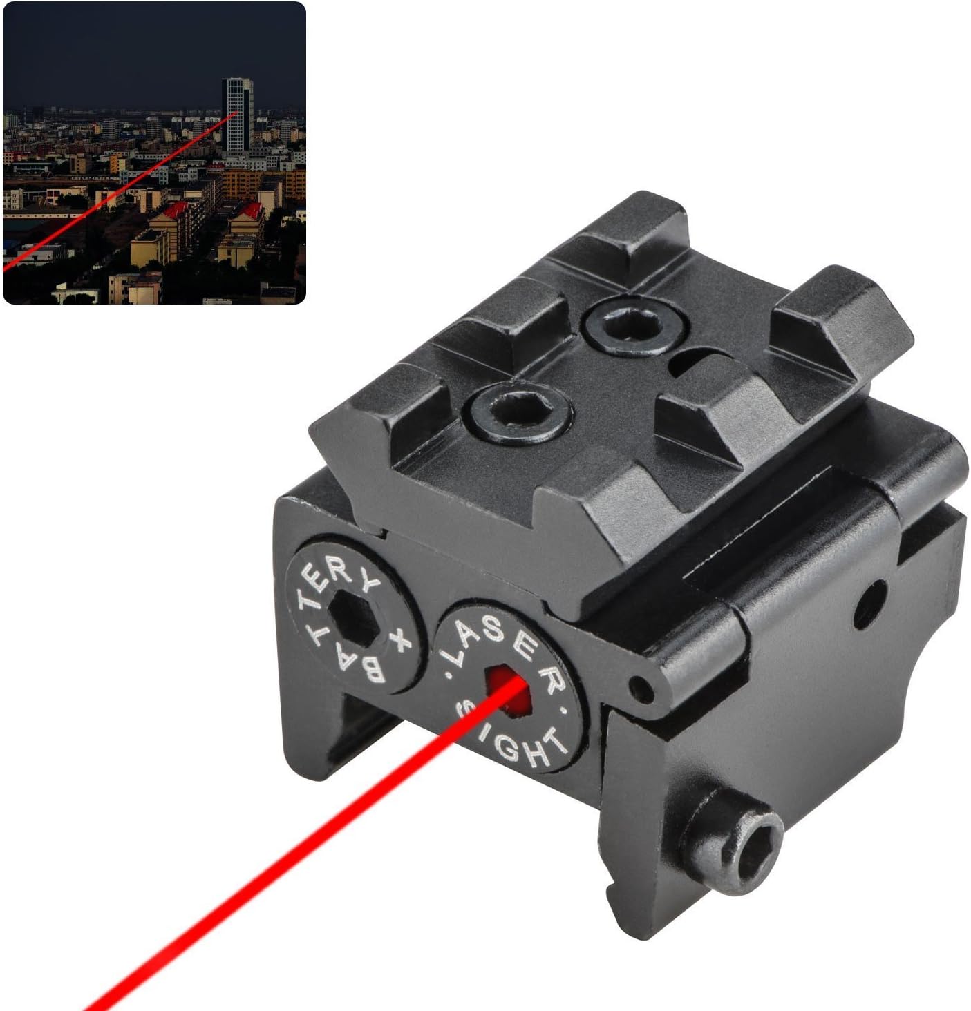 CVLIFE Mini Red Dot Gun Sight Laser with Rail Mount for Pistol Handgun Low Profile Rifle