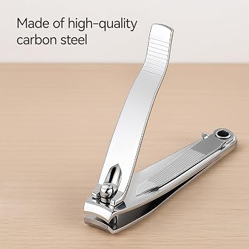 Nail Clippers Nail Cutter Toenails Fingernails Cutter for Thick Nails Stainless Steel Sharp and Sturdy Trimmer for Men and Women 1 Pack (Silver)