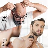 MAXGROOM Rasoir Tête Chauve Homme - Rasoir Électrique Crâne à Têtes Flottantes 7D - Étanche IPX6 & Nettoyage Magnétique - 2 Vitesses - Idée Cadeau Homme - 8