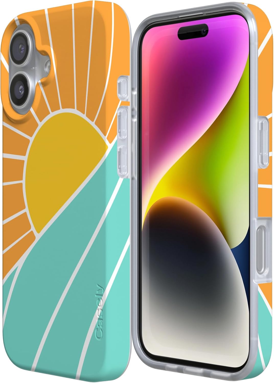 Casely iPhone 17 Case | Waves & Rays | Sunshine | Compatible with MagSafe | Classic Ultra Slim Design