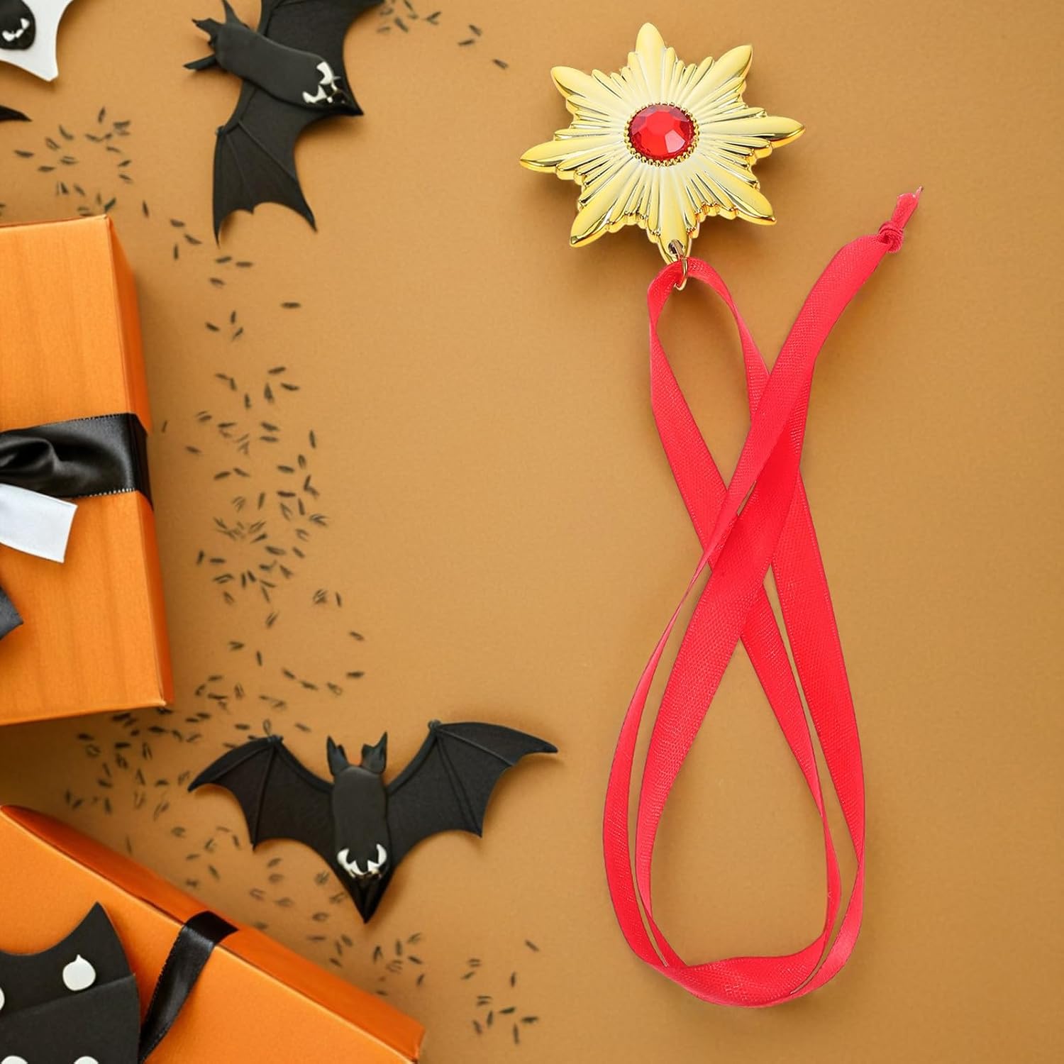 Halloween Season 6pcs Vampire Necklace Medal with Lanyard Plastic image 5