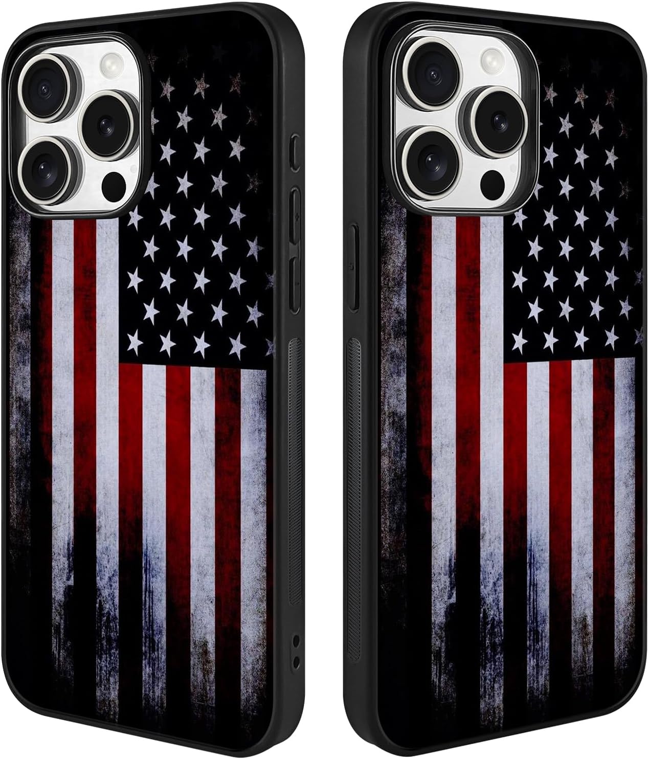 Tnarru Compatible with iPhone 15 Pro Max Case American Flag Pattern Military-Grade Drop Protection Non-Slip Sides Anti-Scratch Back Shockproof Lightweight Slim Case for iPhone 15 Pro Max - Image 3