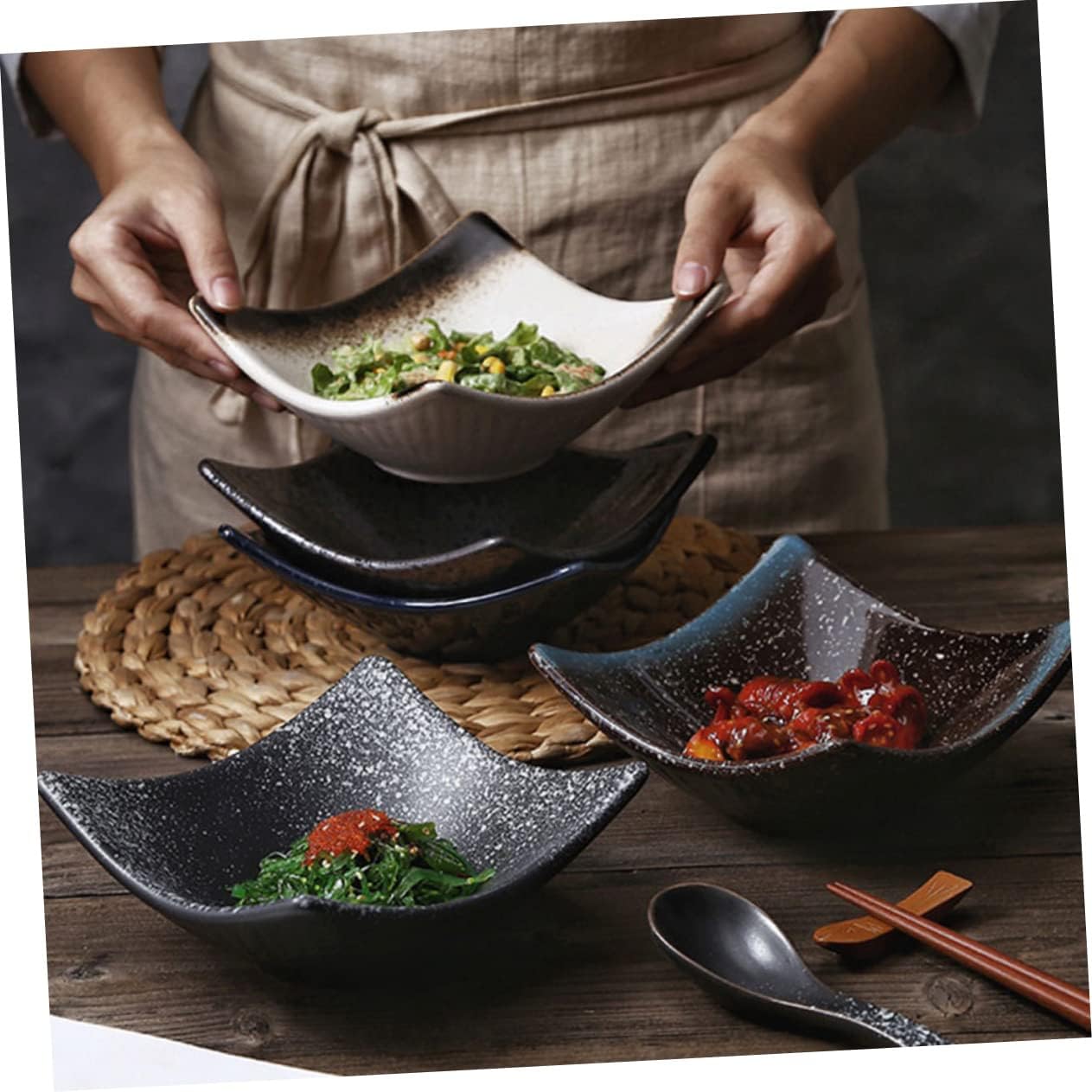 MAGICLULU 1pc Ceramic Sauce Dish Assorted Small Side Dish for Dipping Sauce Japanese Cuisine and Snacks for Appetizers and Kitchen Use
