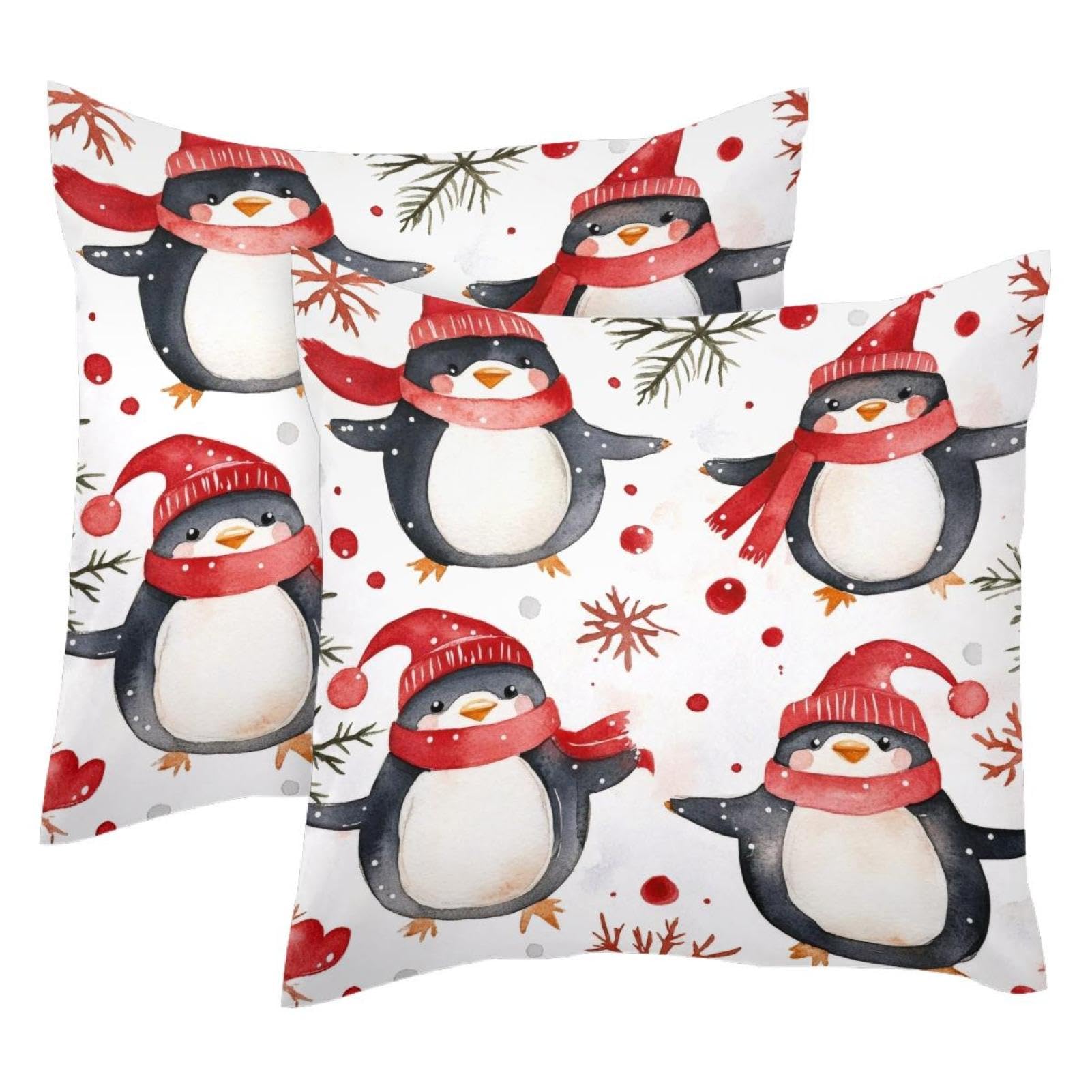 Housses coussin 50x50 velours pingouins pour rénover vos vieux canapés