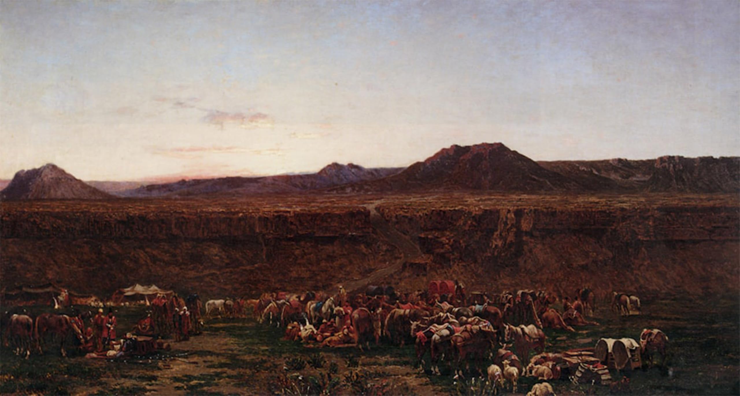 Impresiones l'Accampamento Alberto Pasini para vestir paredes vacías 60x90cm 5