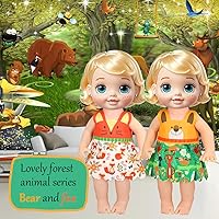 Vista 5 de ebuddy 10 juegos de ropa de muñeca de bebé viva, ropa y accesorios para muñecas de 10 pulgadas, muñecas de bebé de 12 pulgadas