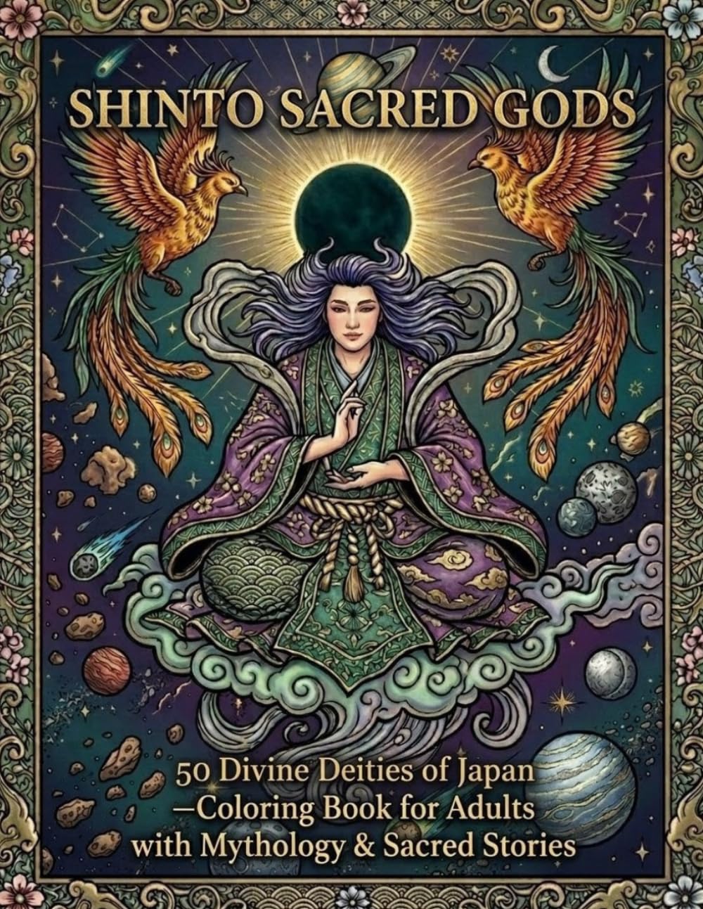 SHINTO SACRED GODS: 50 Divine Deities of Japan — Coloring Book for Adults with Mythology & Sacred Stories