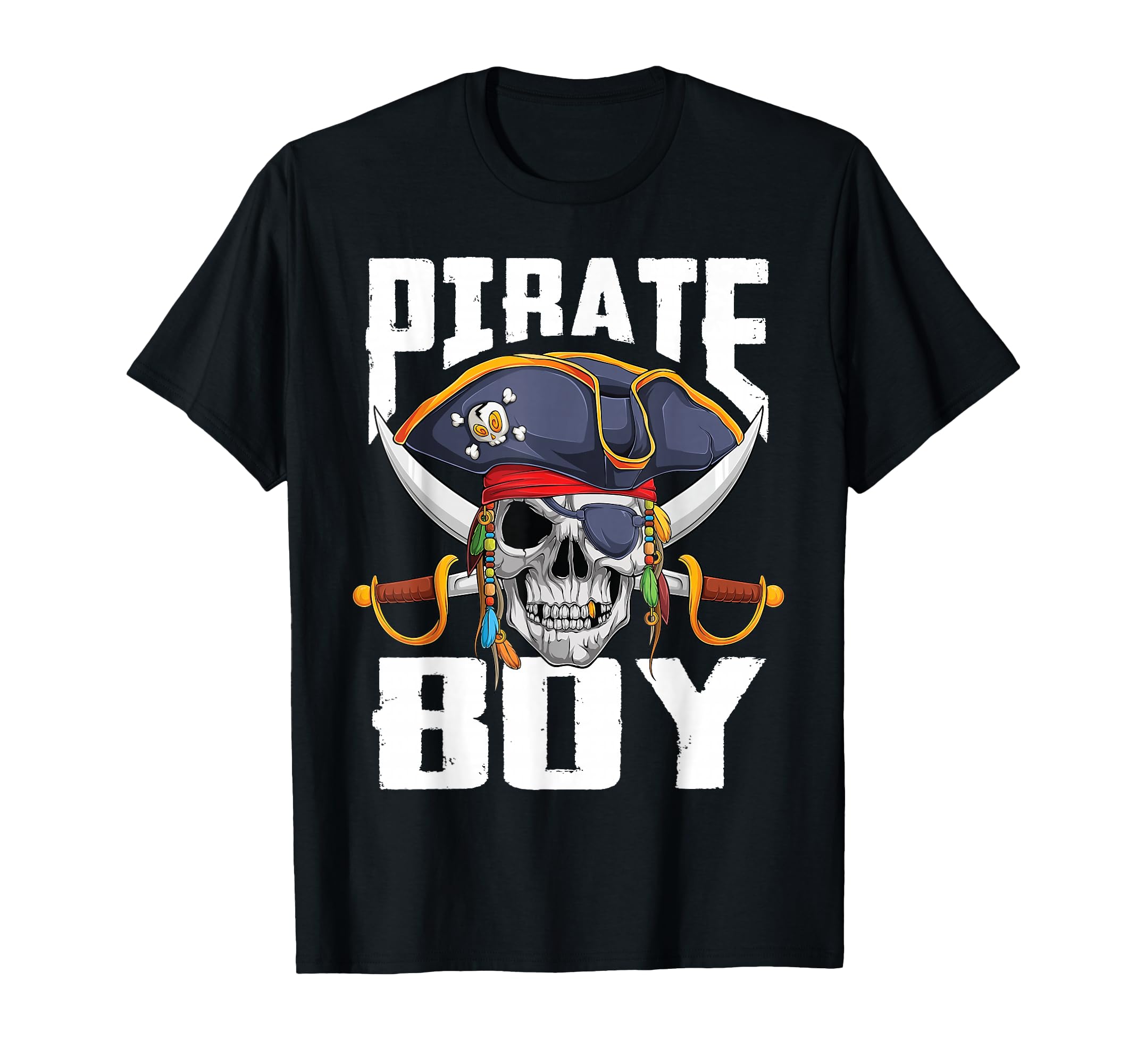 Family Skull Pirate Boy Jolly Roger Crossbones Flag T-Shirt